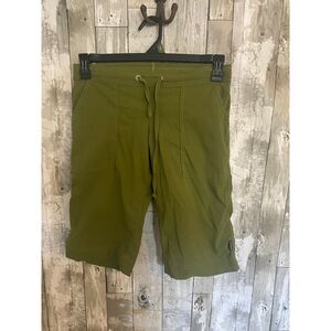 prAna green bermuda shorts XS